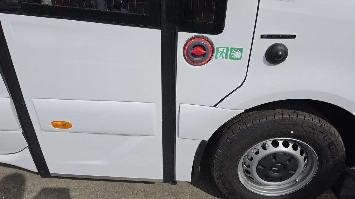 Thermoformed plastic panel fitted on an electric vehicle, produced by MB TERMOFORMA, Lithuania